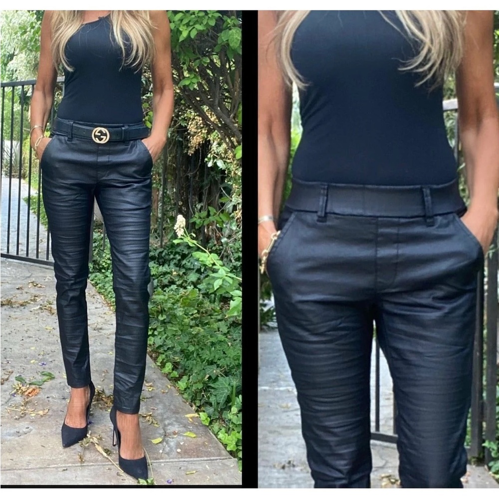 NWT Bevy Flog Dafna Black Leopard Pants Size 30